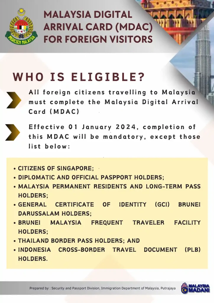 How to complete the MDAC form: step-by-step instructions for travelers entering Malaysia