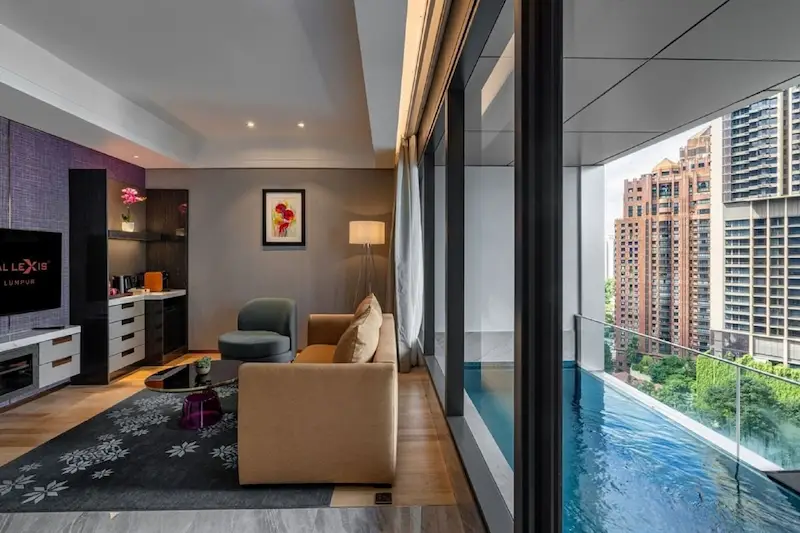 Executive suite with private pool and city view at Imperial Lexis Kuala Lumpur